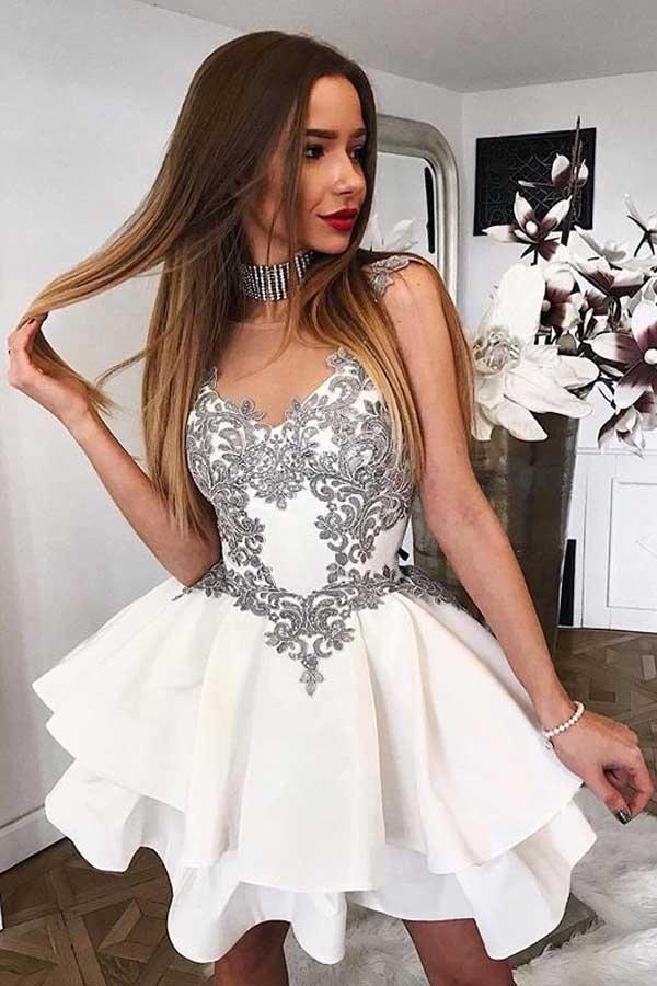 white homecoming dress